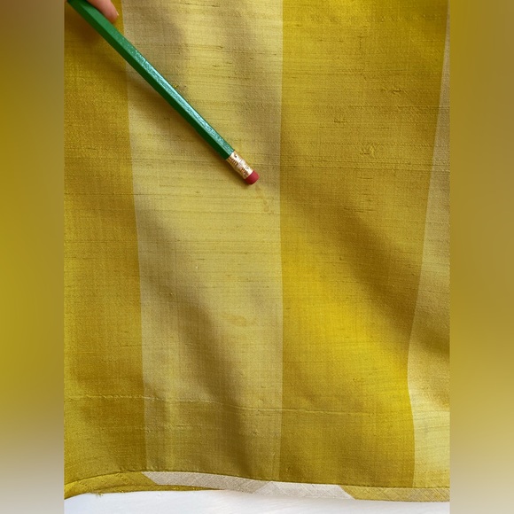 Vintage Star of Siam yellow gold gingham silk dress - Picture 7 of 10